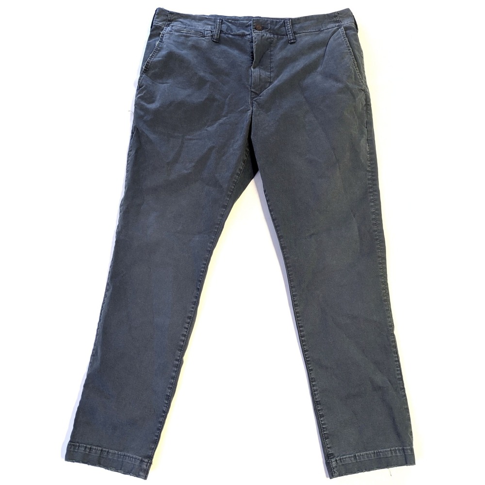 American Eagle Flex Chino Pants Mens 34x30 Navy Blue Cotton Stretch Straight Leg